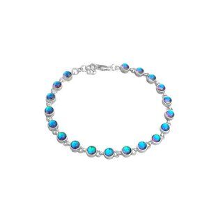 Luminous Crystal Circle Bracelet Sterling Silver Accessory